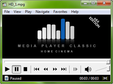 Play .mpg on MPC-HC